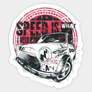 Retro Speed Art Sticker